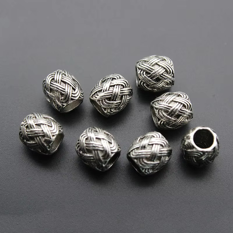SUMOORL Distanzperlen Metall, Antik Silber, Unisex - Bild 4