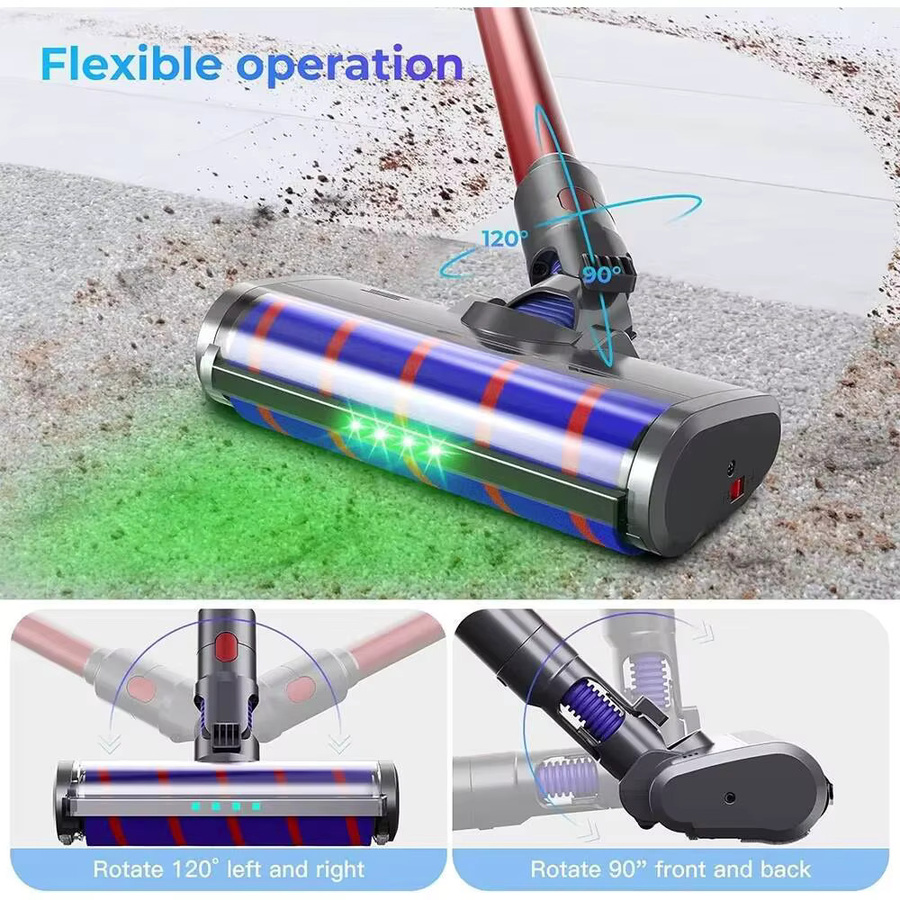 Dyson Rollenbürstenkopf mit Direktantrieb und 4 LED-Leuchten für Hartböden, Multicolor - Bild 4