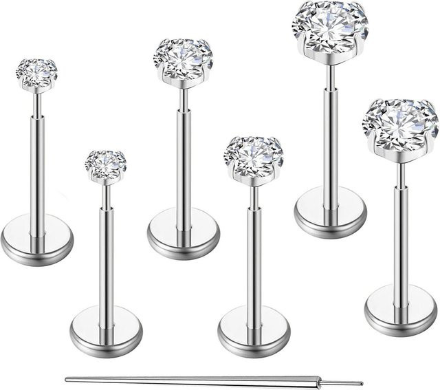 YULIN Ohrstecker Titan, Silber, Unisex - Bild 1
