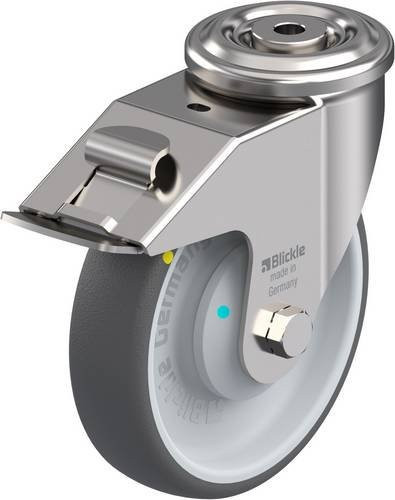 Blickle LEXR-PATH 160KAD-FI-ELS Lenkrolle mit Feststeller in Silber, Rad-Durchmesser: 16 cm, Tragfähigkeit: 260 kg - Bild 1