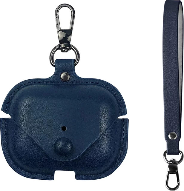 Apple Ledertasche für AirPods 4. Generation mit Haken und Lanyard im Business-Stil - Bild 1