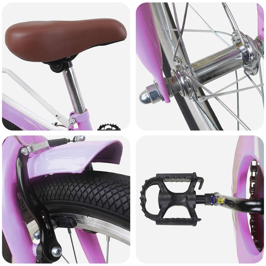 VD Home Furnishing Kinderfahrrad 20 Zoll Lila für Alter 6-11 - Bild 1