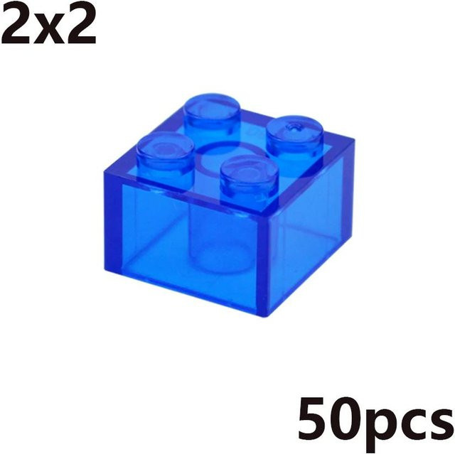 Bai Fen Bai MOC Transparent Dicke Bausteine, pädagogisches Kreatives Spielzeug, ab 3 Jahre - Bild 1