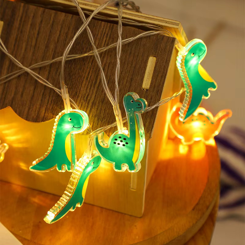LED Dinosaurier Lichterkette in Mehrfarbig für Party und Zimmerdekoration - Bild 2