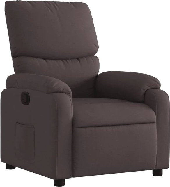 vidaXL Relaxsessel Dunkelbraun mit Stoffbezug und Armlehnen - Bild 1