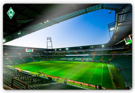 K&L Wall Art Glasbild Werder Bremen Wester Stadion Multicolor, Breite: 60 cm, Höhe: 40 cm - Bild 1