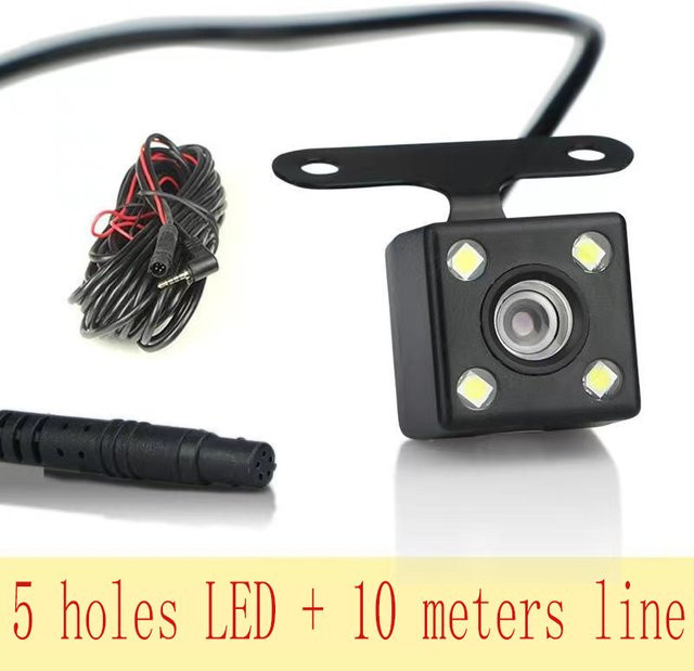 JISUIDA Rückfahrkamera für Autos mit 5 Pin, 4 LED Nachtsicht und 170 Grad Sichtwinkel, Schwarz - Bild 1