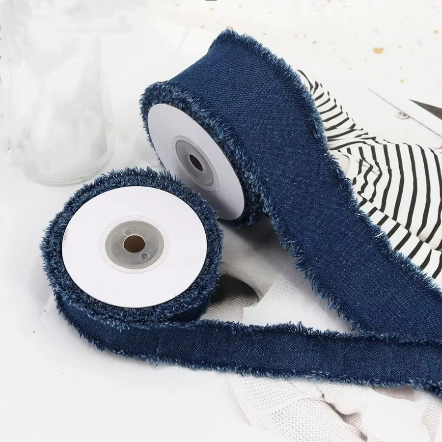 Blaues Denim Band aus Jeansstoff für DIY-Näharbeiten und Haarspangen, 1,5 Yards - Bild 5