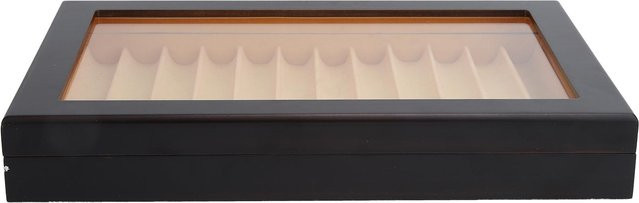TOMTOP JMS Füllfederhalter-Vitrine aus Holz mit 12 Fächern in Schwarz und Beige - Bild 1