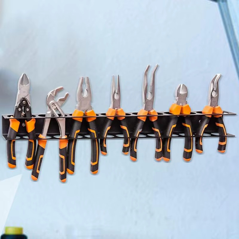 Werkzeug-Organizer für die Wand zur Lagerung von Schrauben, Schraubendrehern, Hammer und Zangen in Schwarz, Breite: 40,0 cm, Höhe: 4,0 cm - Bild 2