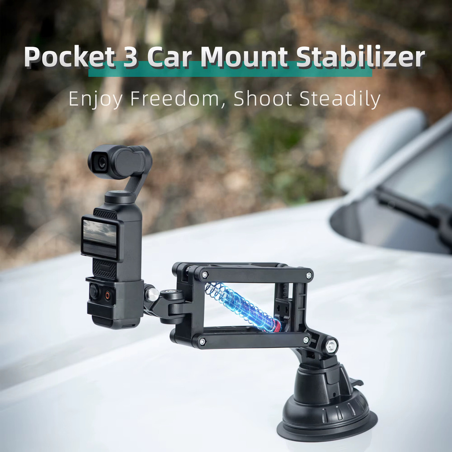 Blade Arm Autohalterung Stabilisator in Schwarz für DJI Osmo Pocket 3, Insta360 X4 und GoPro Hero 13 sowie Action 5 Pro Kamera Zubehör - Bild 2