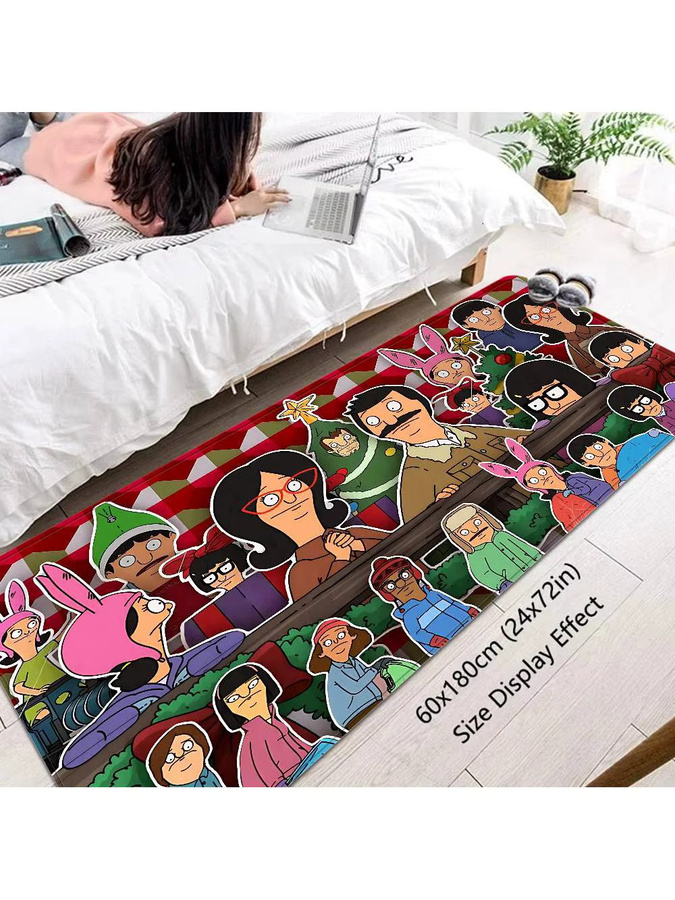 B-Bobs B-Burgers Flurteppich Retro Multiple Choice in Multicolour, rutschfester Teppich für Wohnzimmer, Küche oder Flur - Bild 7