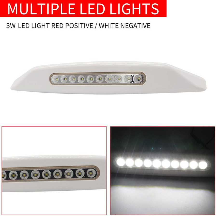 Igeteck 12V LED-Vorzeltlampe in Weiß, wasserdichte Außenleuchte für Wohnmobile aus Kunststoff - Bild 4