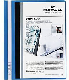 Durable Präsentations-Sichthefter DURAPLUS extrabreit A4, 25 Stück, blau und transparent aus Kunststoff - Bild 1