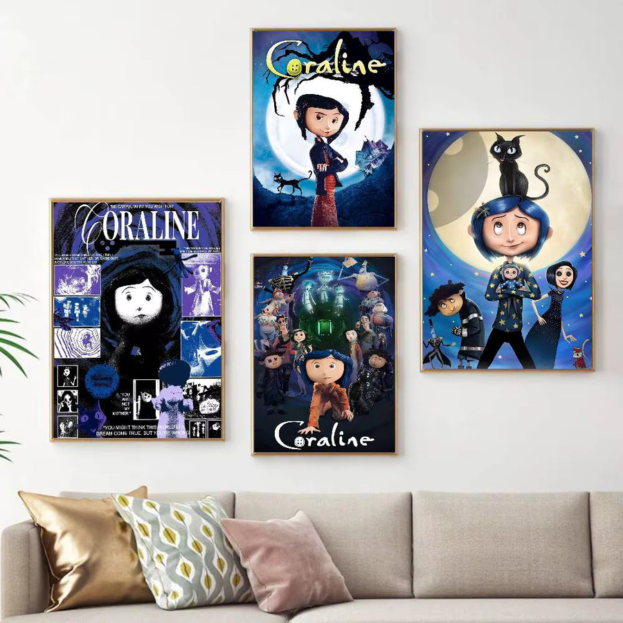 Vintage Anime Poster C-Coraline Retro Wandkunst Illustration in Mehrfarbig - Bild 2