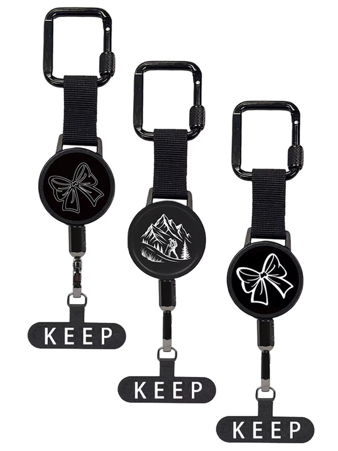 JETTING Diebstahlsicheres Handy-Lanyard mit Stahlkabel, integriertem Ständer und Karabiner, Schwarz - Bild 6