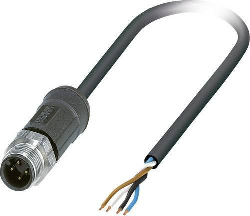 Phoenix Contact 1454040 Sensor-Aktor-Steckverbinder M12 Stecker gerade Schwarz 2,00 m 4-polig - Bild 1