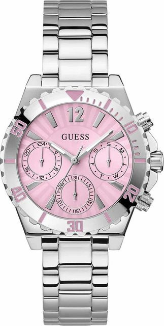 GUESS Armbanduhr Edelstahl, Quarz, Rosa, Damen - Bild 1
