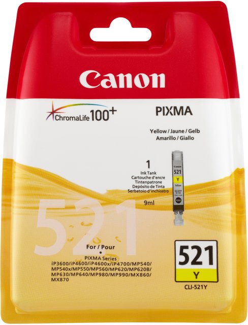 Canon Tintenpatrone CLI-521Y Gelb - Bild 1