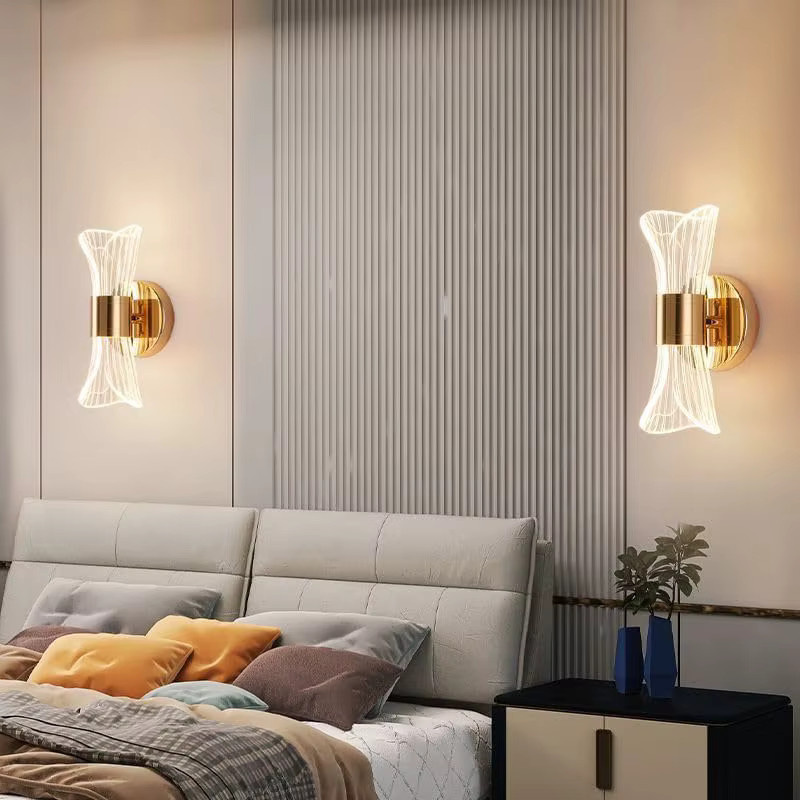 Riserva Moderne LED-Innenwandleuchte in Gold/Messing, 12 W, Dimmbar, Up-Down Wandbeleuchtung mit CCT für Schlafzimmer, Büro und Treppe - Bild 3