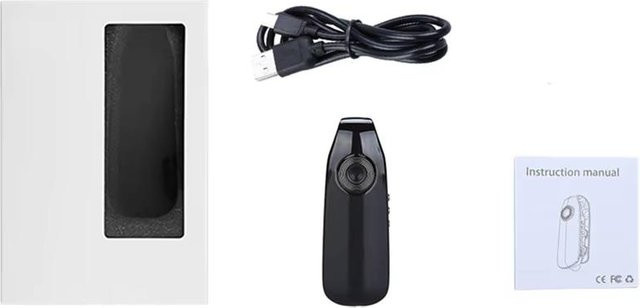 LS VISION Mini-Action-Camera mit Video- und Audioaufzeichnung, tragbare Bodycam mit Bewegungsaktivierung und Loop-Aufnahme, Schwarz, inklusive 64GB Speicherkarte - Bild 1