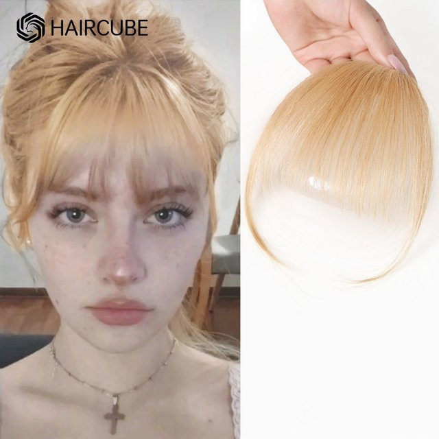 HAIRCUBE Pony-Perücke, goldblond, 100 % Echthaar, Damen - Bild 1