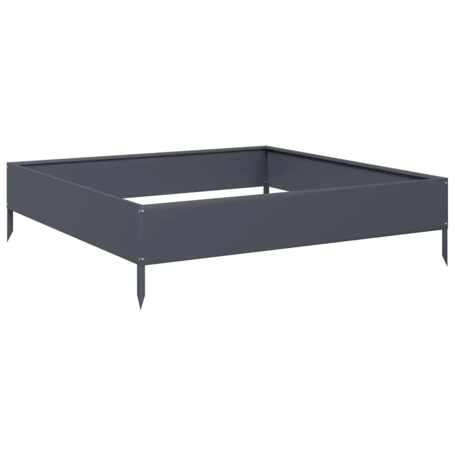 vidaXL Hochbeet aus Stahl in Anthrazit, B/T/H: 100 x 100 x 26 cm - Bild 2