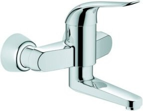 Grohe Waschtisch-Einhebelmischer Euroeco Special in Chrom mit schwenkbarem Auslauf und Temperaturbegrenzer, Ausladung: 19,7 cm - Bild 1