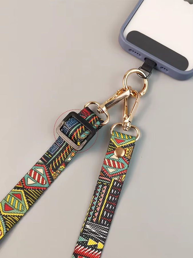 Handy-Umhängeband mit Graffiti-Muster in Multicolour, verstellbares Anti-Verlust-Lanyard für universelle Mobiltelefone - Bild 1