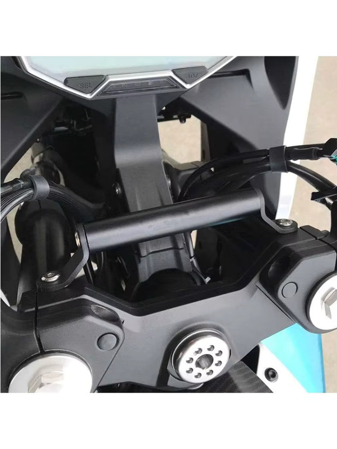 HICurves Motorrad Navigationshalterung für SR250 250SR 300SR in Schwarz zur Befestigung von Handy und GPS - Bild 4