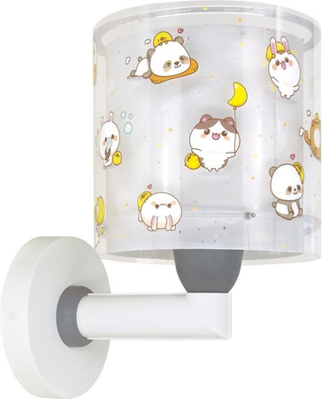 Dalber Wandleuchte Kawaii Friends für Kinder in Grau als Nachtlicht und Leselampe