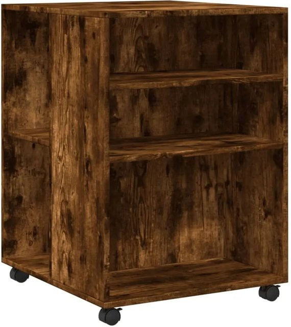 vidaXL Beistelltisch mit Rollen in Räuchereiche, braun, B/T/H: 55 x 50 x 78 cm - Bild 1