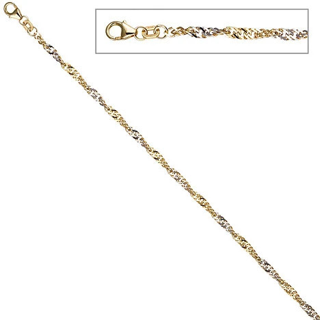 Colfem Fußkettchen 925 Silber, gold vergoldet, 2,9 mm, 25 cm - Bild 1