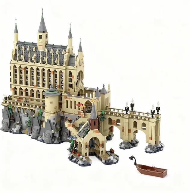LEGO Harry Potter Magisches Hogwarts-Schloss Große Halle und Bootshaus, Modell, 3.123 Teile - Bild 1