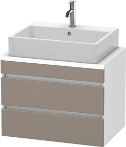 Duravit Waschtischunterschrank Com DuraStyle in Weiß, Wandmontage, mit 2 Schubladen, B/T/H: 70 x 47,8 x 51,2 cm - Bild 1