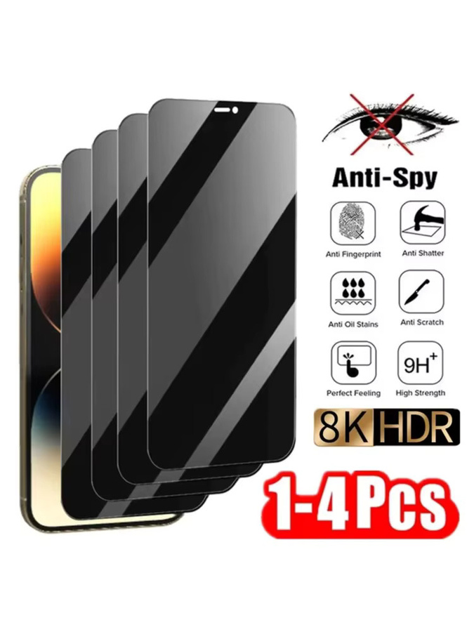 Xiaomi Sichtschutz-Displayschutzfolie aus gehärtetem Glas für Redmi Note 15 Pro 5G 14 13 12 11 10 11S 10S 15C 14C 13C 12C 10C A3, transparent - Bild 5