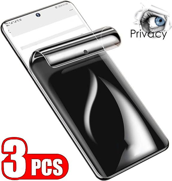 3 Stück Privacy Hydrogel Displayschutzfolie für Realme 10T 11x 12 ProPlus 12x 5G Note 50 60 60X 70 70T transparent - Bild 1