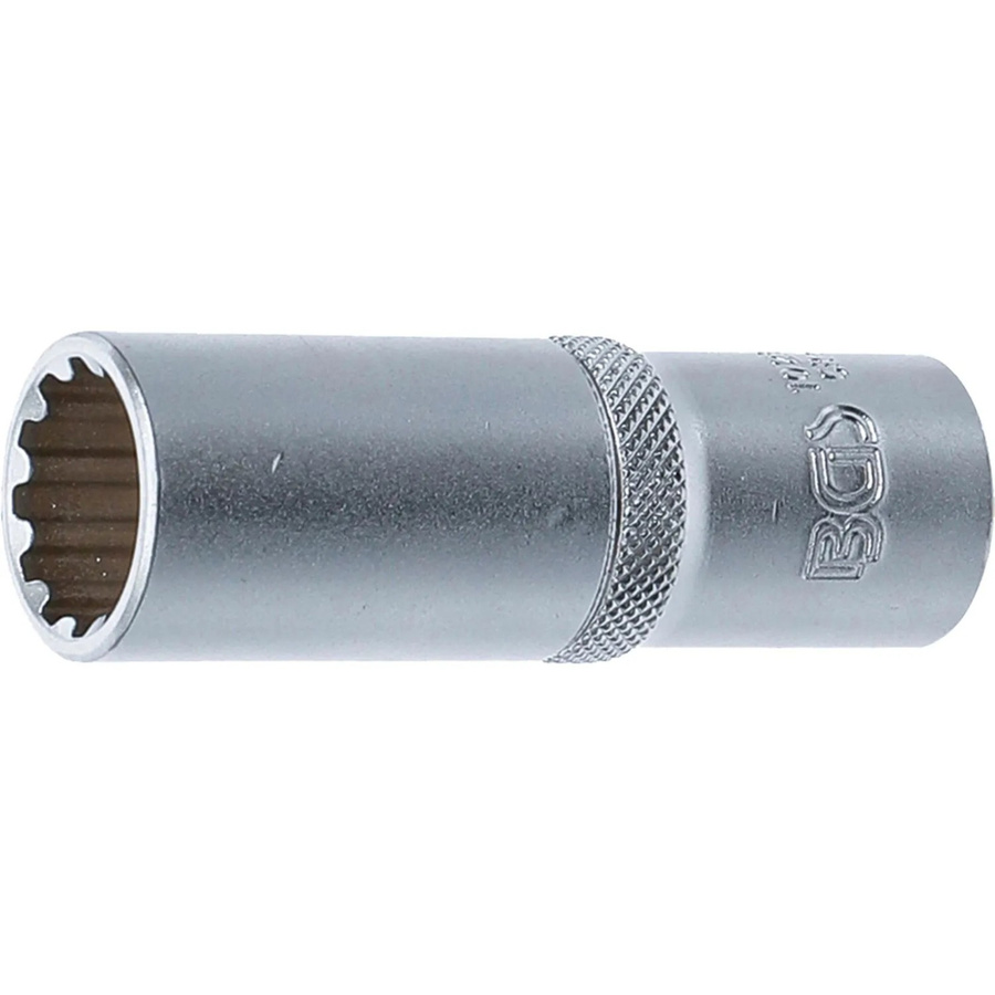 BGS Steckschlüssel-Einsatz Gear Lock tief, Antrieb 1/2 Zoll, SW 18 mm, silber - Bild 2