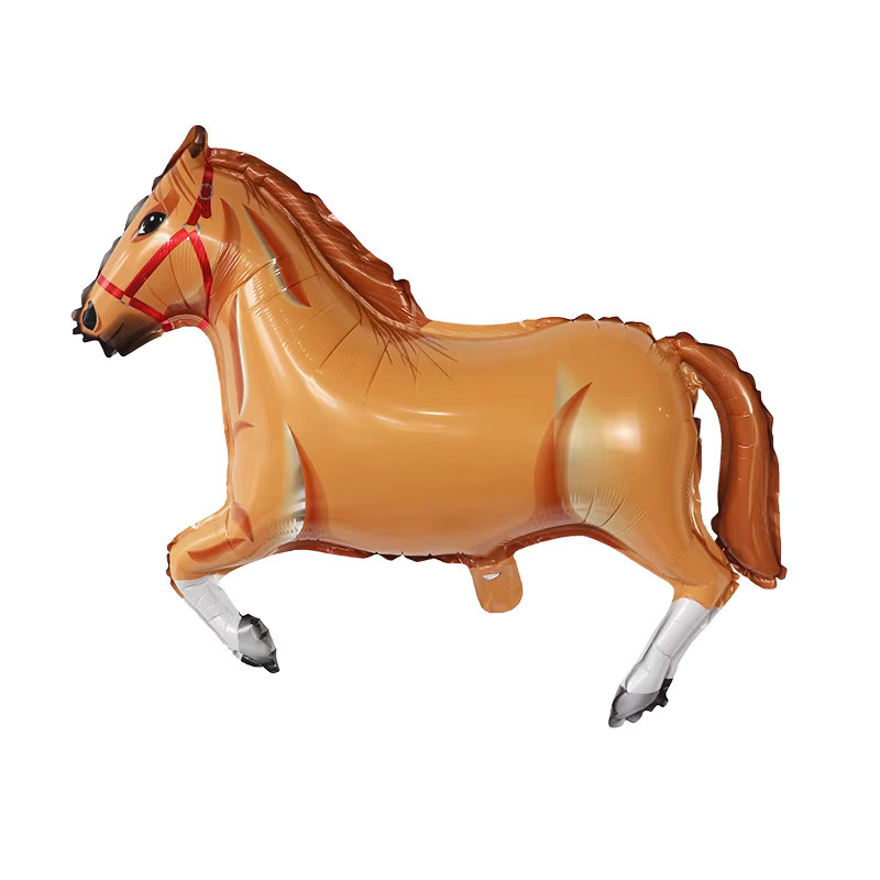 4er-Set Pferd-Folienballons in Mehrfarbig für Geburtstag und Cowboy-Partys von LQVYI - Bild 2