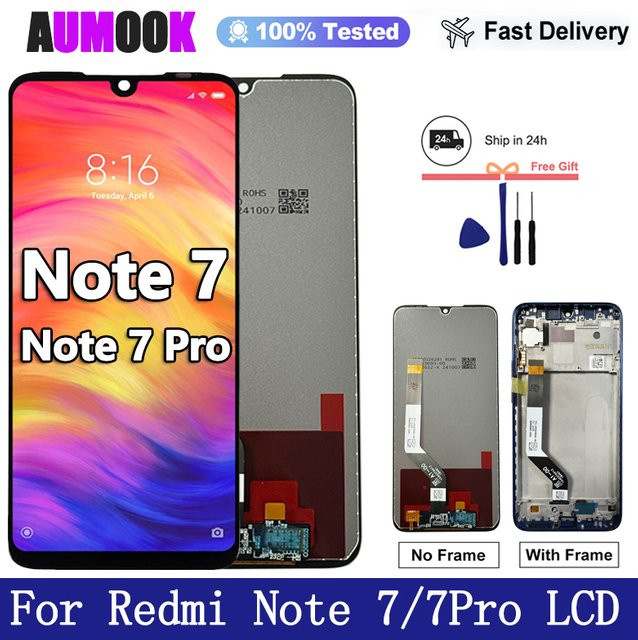 Xiaomi Redmi Note 7 LCD Display mit 6,53 Zoll IPS Touchscreen Digitizer Ersatzteil in Schwarz - Bild 1