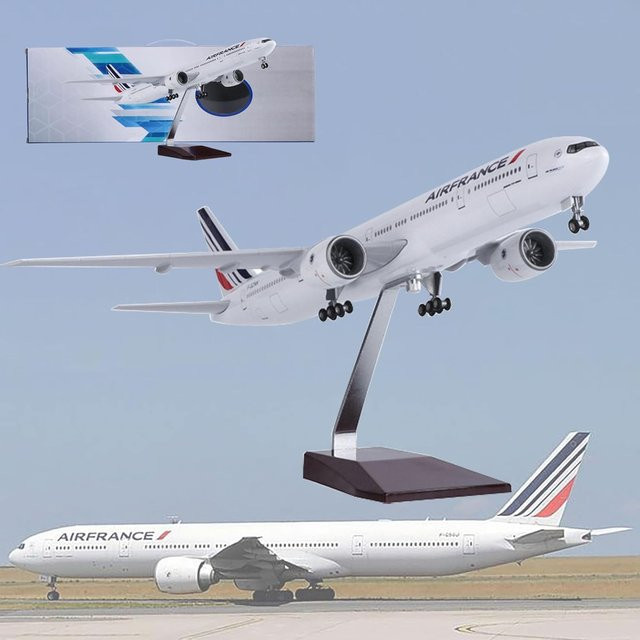 ZOCO B777 Air France, Flugzeugspielzeug, Maßstab 1:157, Metall, Weiß - Bild 1