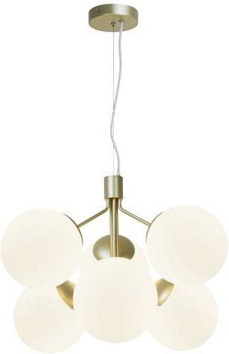 Nordlux Ivona 6-Spot Pendelleuchte in Messing mit Opalglas und E27 Fassung - Bild 1
