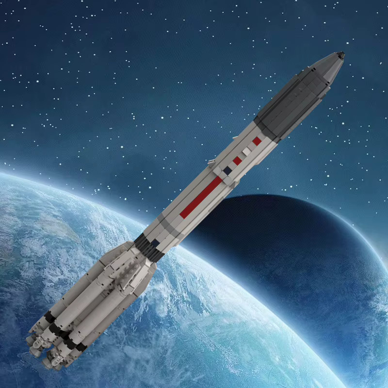 Gobricks MOC Proton M Rakete, Bausteine, Weltraum, 1:110 Skala - Bild 3