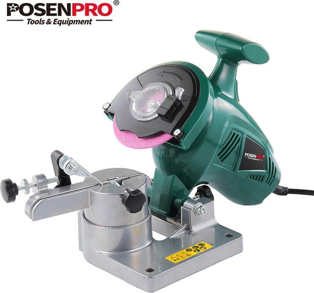 POSENPRO Elektrischer Kettenschärfer 220W in Grün mit 4 Zoll Schleifscheibe - Bild 1