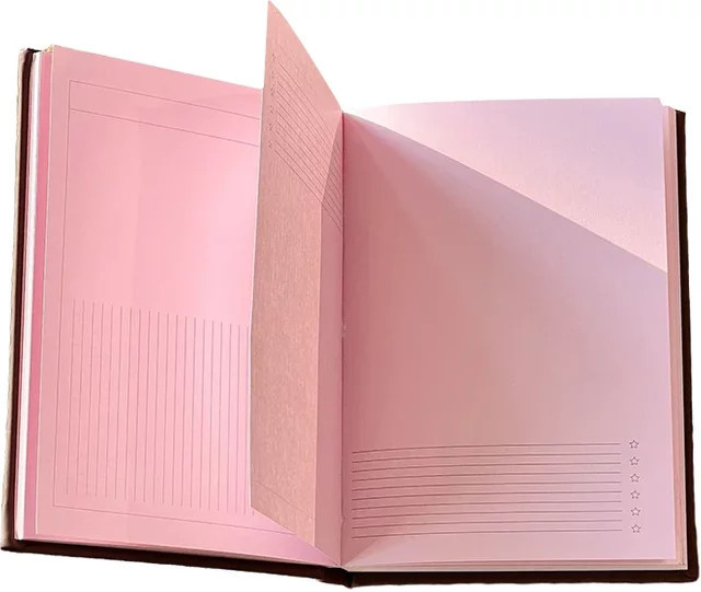 JETTING A6 Notebook Planer Pink Kawaii Journal mit Hardcover und linierten Seiten für Notizen und Tagebuch - Bild 1