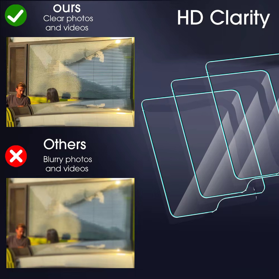 3er-Pack Displayschutz aus gehärtetem Glas für Samsung Galaxy Z Flip 7, Flip7 FE und Galaxy Z Flip 6, 10H Härtegrad, transparent - Bild 3