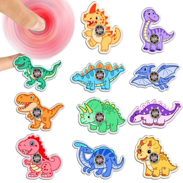 JK-ZMM Dinosaurier Fidget Spinner Spielzeug, 6-teiliges Set - Bild 1