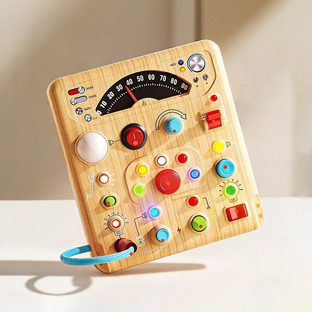 Kinder Schaltkreis Activity Board Simulation Amperemeter, Montessori Lernspielzeug, ab 3 Jahre - Bild 1