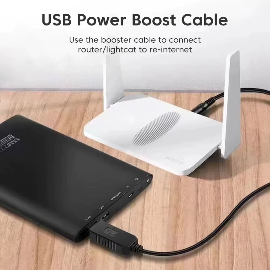 Olaf USB-zu-DC Spannungswandler-Kabel Schwarz mit USB-A und USB-C für WLAN-Router, Modem, Lüfter, Lautsprecher und Kamera zur Umwandlung von 5V auf 9V oder 12V - Bild 3