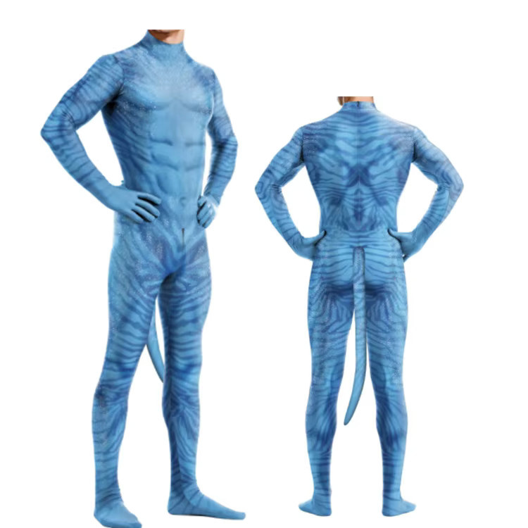 Potdemiel Avatar Der Weg des Wassers Cosplay Kostüm, Alien, Unisex, Blau - Bild 2